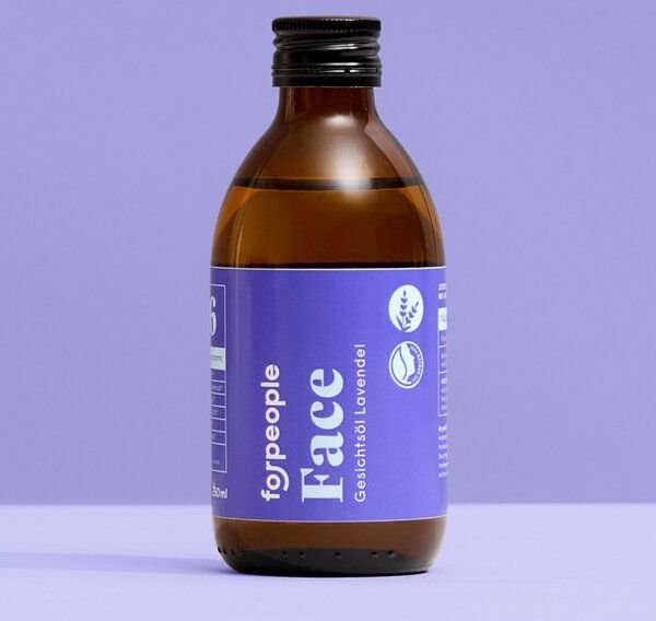 forpeople Argan Naturkosmetik Gesichtsöl "Goldgrübchen" 250ml - Duft Lavendel