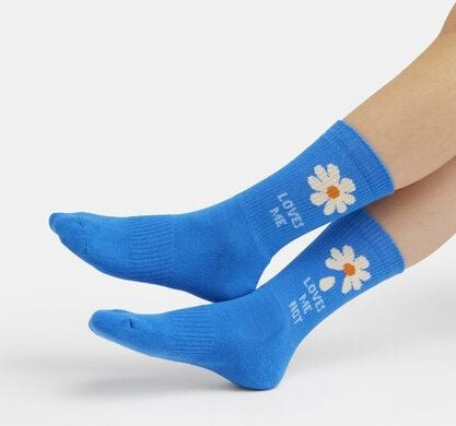 Natural Vibes Loves Me, Loves Me Not Bio GOTS | Bunte Tennissocken | Herren Damen Socken |