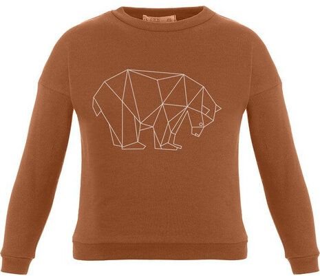 CORA happywear Kinder Sweater aus Bio-Baumwolle "Suli" | kupfer mit Druck