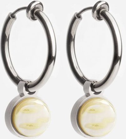 ALEXASCHA Silber Clip Creolen mit Anhänger | Mix & Match