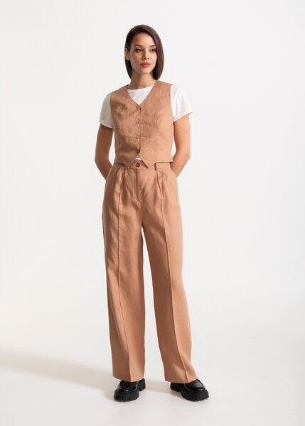 De IONESCU Das "Figa“ Set aus 100% Leinen, Hose und Weste