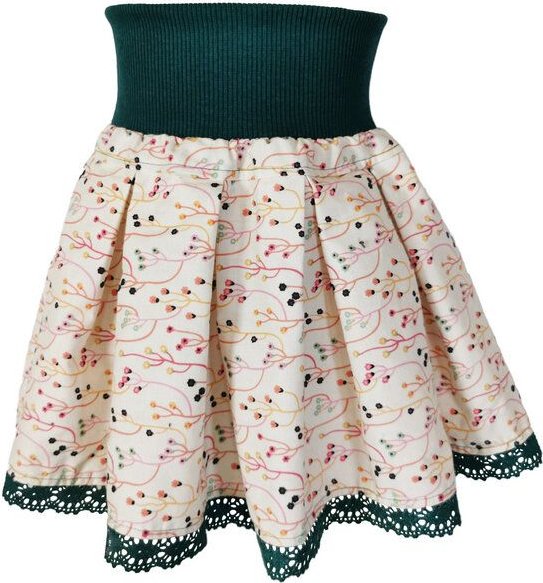 liebewicht Rock Faltenrock weiß bunt geblümt bio für Mädchen Gr.80-164