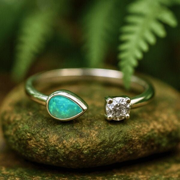 Spirit of Island Silber Ring | Opal & Diamant