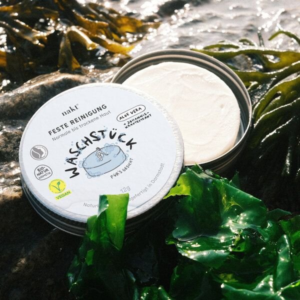 nakt® Waschstück • Gesichtsreinigung mit Aloe Vera | Normale bis trockene Haut