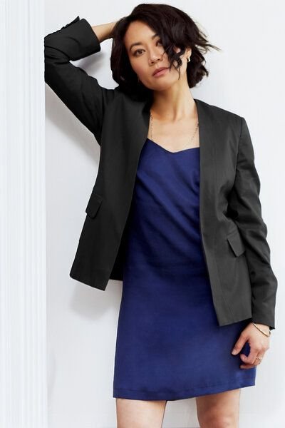l'amour est bleu Minimalistischer Blazer