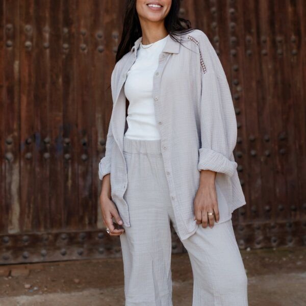 NORDLICHT Musselin Hose Leja Lang aus 100% Bio-Baumwolle