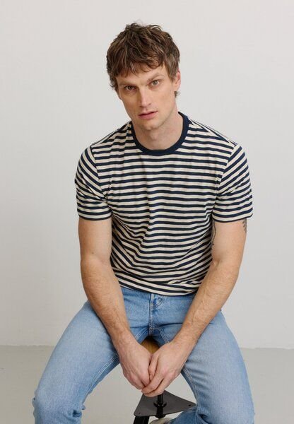 Herren T-Shirt aus Bio-Baumwolle - DELONIX STRIPES - recolution