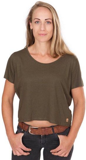 Life-Tree Ecovero Shirt für Damen "Basic" in Fern Green/Mulberry