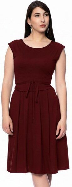 Ingoria SCARLET wendbares Jerseykleid mit separater Kimono-Schärpe in schwarz