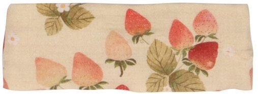 Baby Haarband Bio-Baumwolle GOTS Strawberry Garden rosa, weiches Stirnband für Babys & Kleinkinder, elastisch, druckfrei...