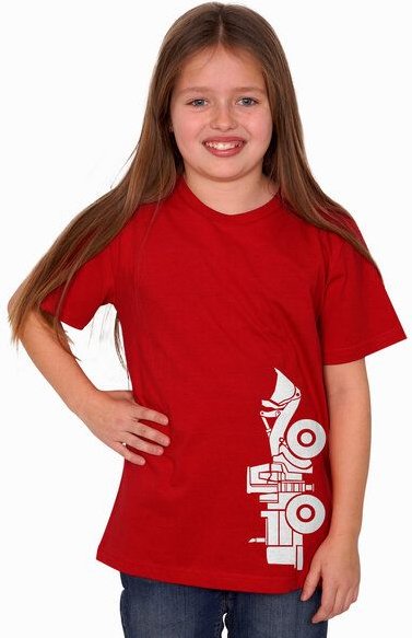 HANDGEDRUCKT "Radlader 02" Kinder-T-Shirt