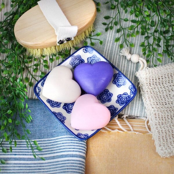 Mitienda Shop Naturseifen 3er Set Lavendel, Rose, Baumwollblüte