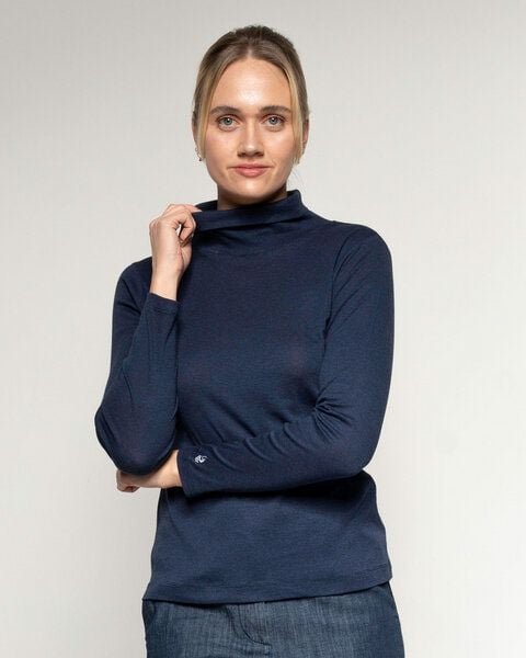 Alma & Lovis Rollkragenshirt aus Bio-Baumwoll-Jersey | Melange Rolli