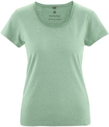 HempAge Damen T-Shirt mit Rollsaum Hanf/Bio-Baumwolle
