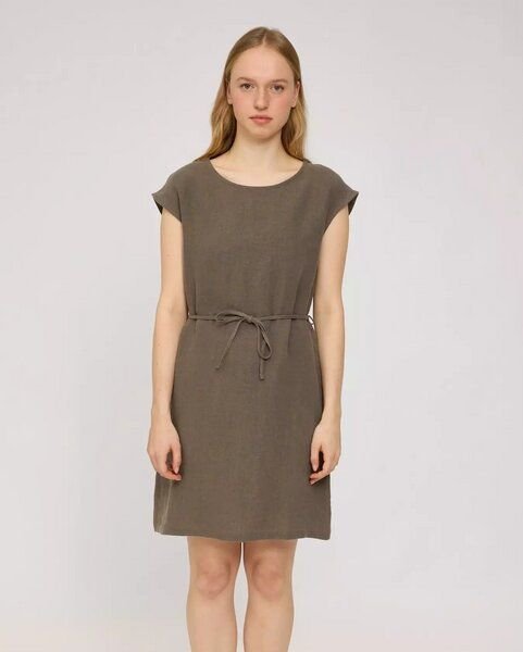 Mazine Kurzarm Hemdblusenkleid aus 100% Leinen