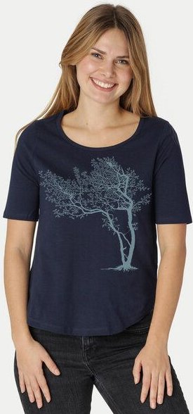Thumbnail - Peaces.bio - handbedruckte Biomode Damen Halbarm-Shirt Fancy Tree