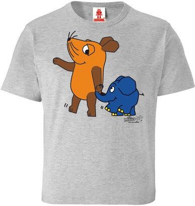 LOGOSH!RT LOGOSHIRT - Die Sendung mit der Maus - Maus & Elefant - Bio T-Shirt Print - Kinder - Jungen & Mädchen