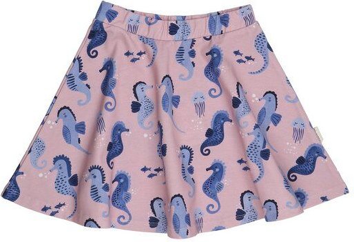 Blue Seahorses-SkirtBio-Baumwolle aus 95% Baumwolle -pink- GOTS-Zertifiziert – Walkiddy