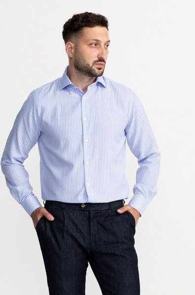 De IONESCU Peles Herrenhemd – Ägyptische Baumwolle, Streifen