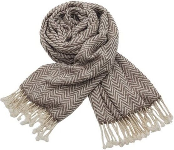 Frida Feeling Wollschal im Heringbone Muster