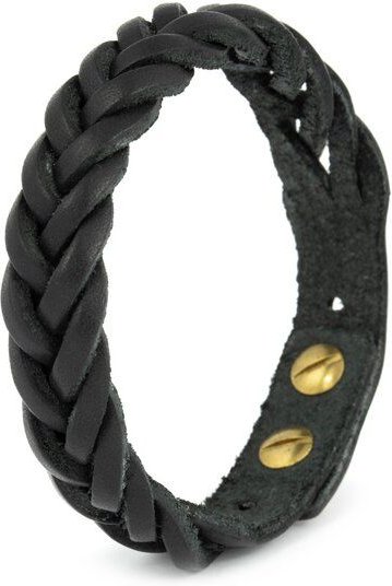 Simaru® Herren-Armband aus Premium-Leder geflochten & größenverstellbar
