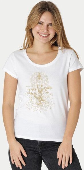 Peaces.bio - handbedruckte Biomode Loosefit Shirt Ganesha Damen