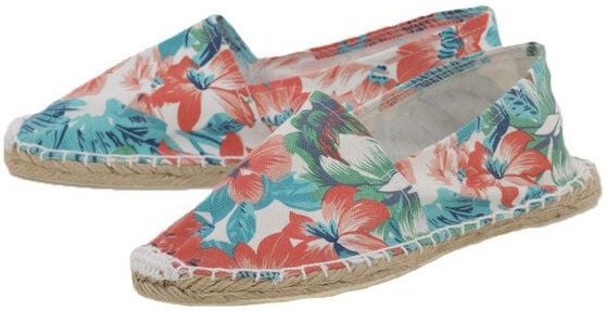 Japanwelt Espadrilles Espadrilles Canvas Unisex Sommerlatschen Leinen Hawaii blau