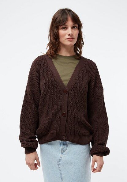 Givn Berlin Strickcardigan GBDESIREE oversize aus Bio-Baumwolle mit Perlmuster-Strick