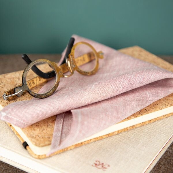 nahtur-design Brillenputztuch aus Bioleinen | waschbar | 25x25 cm