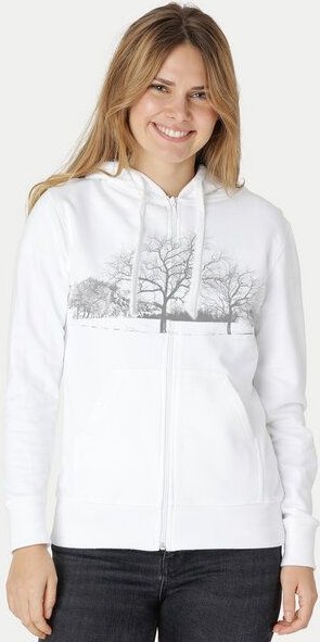 Peaces.bio - handbedruckte Biomode Zip-Hoodie Landscape Damen