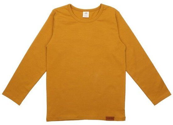 Kinder Langarmshirt – Senfgelb, schlicht, weich & bequem | von Walkiddy