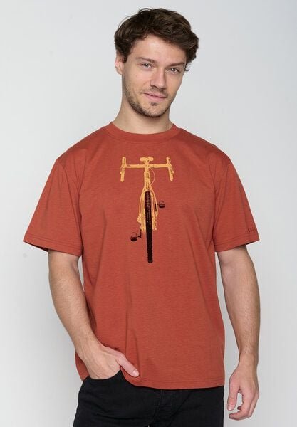 GREENBOMB Bike Front Stamp Fusion - Lässiges T-Shirt aus Bio-Baumwolle / hochwertiger Print / GOTS / Fair & Vegan