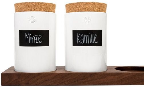 klotzaufklotz Vorratsdosenregal Nussbaum