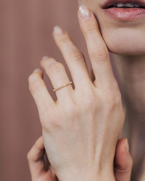 lille mus Ring 'Twist' 925 Silber / vergoldet