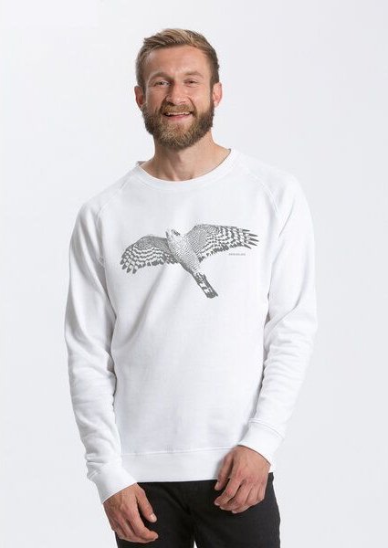 Peaces.bio - handbedruckte Biomode Bio Herren-Sweatshirt Sperber