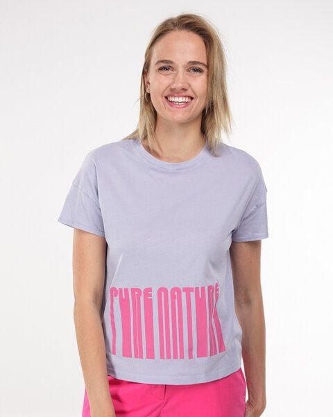 Alma & Lovis Lässiges T-Shirt mit Textprint im Loose Fit | Print Shirt
