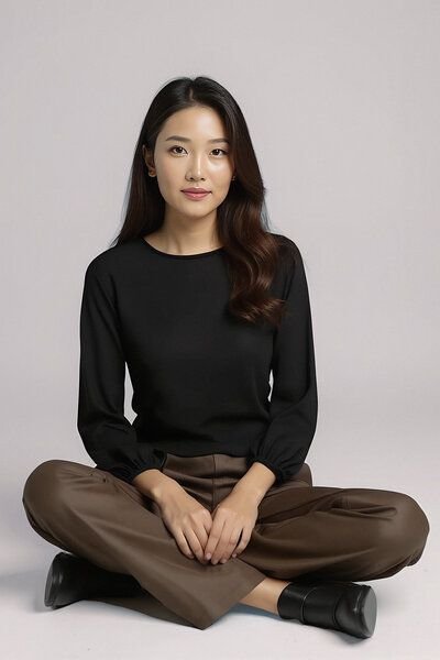 Thumbnail - l'amour est bleu Boho Langarmshirt aus Tencel Jersey