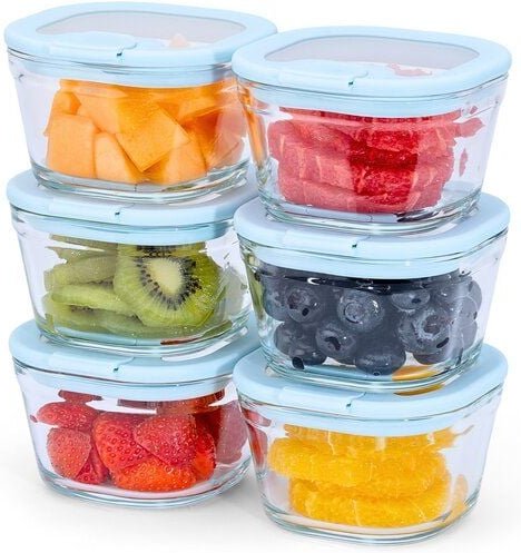 Econovo Frischhaltedosen aus Glas mit Glasdeckel