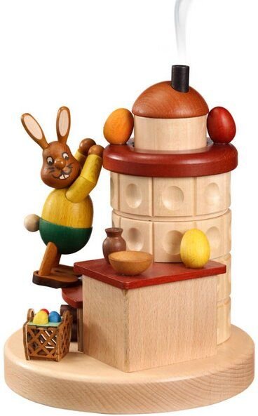 Zeidler Erzgebirge Räucherofen mit Osterhase 20 cm aus dem Erzgebirge