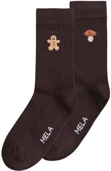 MELA Gerippte Socken Stickerei Bundle