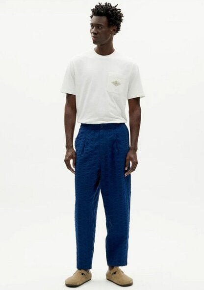 thinking mu Hose - Luc Big Seersucker - aus Bio-Baumwolle