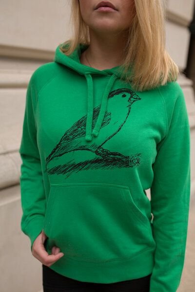 ilovemixtapes Fair gehandelter Bio Frauen Hoodie "Spatz" vegan, organic & fair