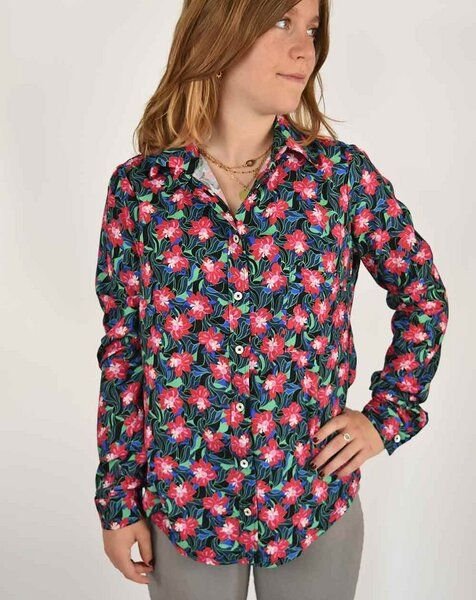 Aatise Hemdbluse 100% EcoVero Zalabis Langarm, Blusenkragen