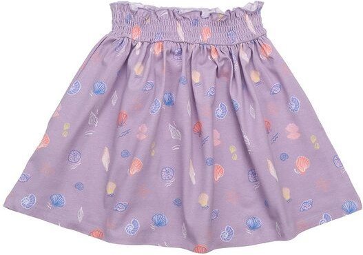 Cotokids Kinderrock GOTS zertifiziert, Bio-Baumwolle, flieder, Muschel-Muster, weich, elastischer Bund – Walkiddy