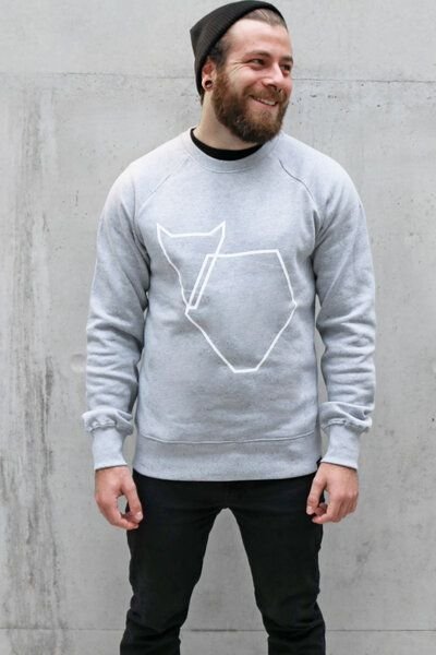 Pullover Grafikherz light grey VEROIKON