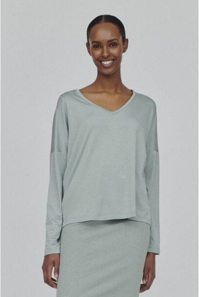 Thumbnail - Basic Apparel Langarmshirt V-Neck JOLINE aus Tencel (Lyocell)