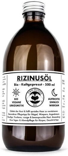 Two Hands BIO Rizinusöl - Bio - Vegan - Kaltgepresst - 500 ml