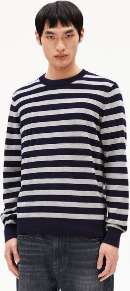 ARMEDANGELS LOUKAA FINE STRIPES - Herren Pullover aus Bio-Baumwolle