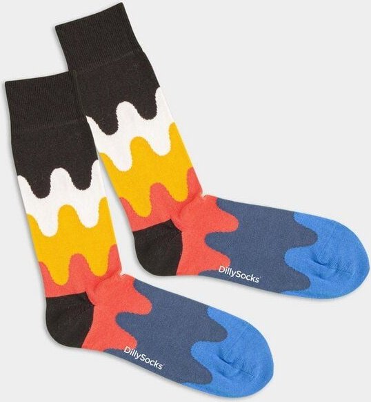 DillySocks Bunte Socken, Bio Baumwolle, wavy wonder