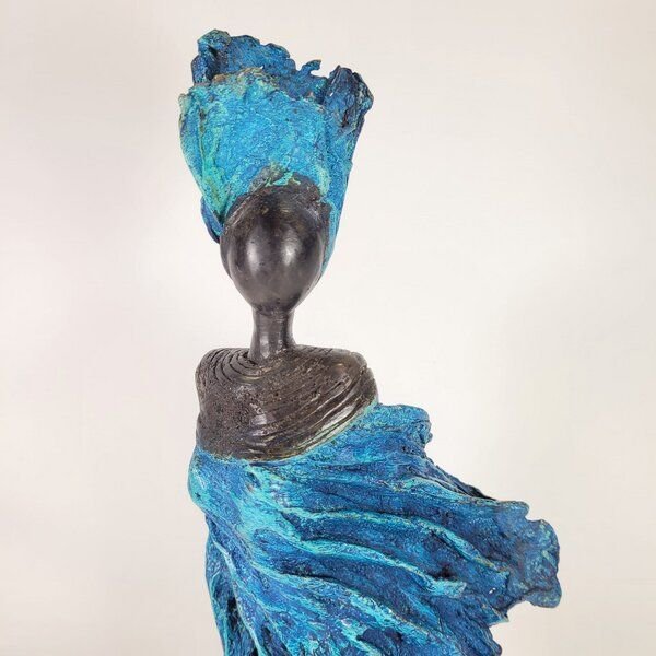 Moogoo Creative Africa Bronze-Skulptur "Femme du Sahel" by Patrice Balma Unikate 36-42cm